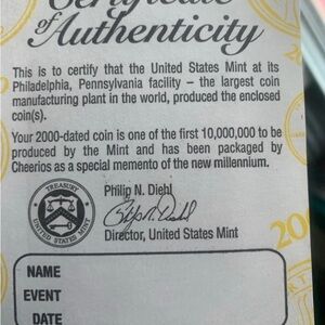 Unopened Cheerios Penny From 2000